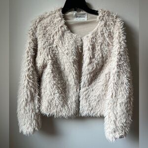 Stradivarius Cream Teddy Jacket